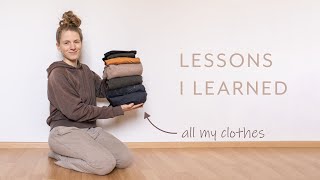 Extreme Minimalist Wardrobe  10 Lessons I learned in 5 Years [upl. by Moriarty]