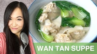 REZEPT Wan Tan Suppe  Won Tons selber machen [upl. by Kcinimod]