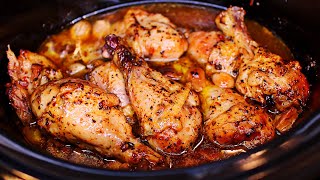 Slow Cooker Garlic Parmesan Chicken Drumsticks Recipe  Easy Slow cooker chicken [upl. by Nahsad645]