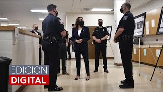 Kamala Harris llega a la frontera de EEUU y México en medio de críticas por la demora de este viaje [upl. by Odiug27]