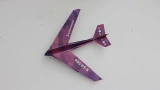 Boeing B52 Stratofortress bomber paper airplane Aug 30 2022 [upl. by Adalard]