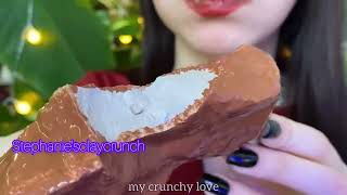 Wet Chalk dip in Red clay paste ASMRМел в глазуриClay paste eating asmr🤤 chalk asmrasmr videos😍🤤😍 [upl. by Auhesoj]