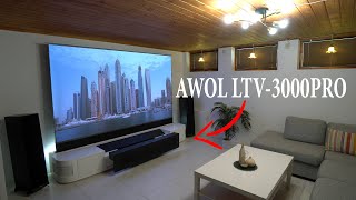 AWOL Vision LTV 3000 PRO review  The best triple laser 4K UST projector [upl. by Lyrahc]