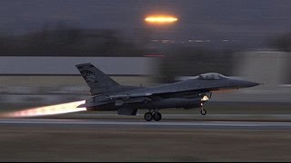 Powerful F16 Afterburner Takeoff [upl. by Yenduhc]