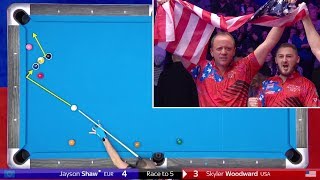 TOP 10 BEST SHOTS Mosconi Cup 2018 9ball Pool [upl. by Swetlana]