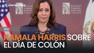 Cuando Kamala Harris dijo que cambiaría el Día de Colón por el Día de los Indígenas [upl. by Idnahr]