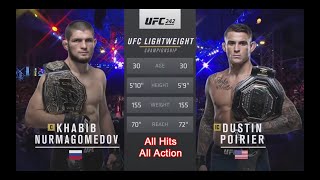 All Action ¦ Khabib Nurmagomedov vs Dustin Poirier Highlights UFC 242  HD [upl. by Aibun842]