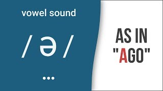 Vowel Sound  ə  Schwa as in quotagoquot  American English Pronunciation [upl. by Magnus]