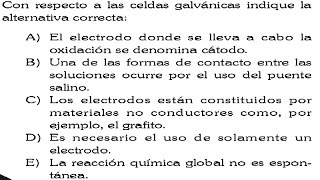 ELECTROQUIMICA  CELDAS GALVANICAS PROBLEMA RESUELTO admisión universidadingenieríaQuímica [upl. by Deevan140]