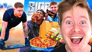 SIDEMEN 100000 CALORIE BATTLE REACTION [upl. by Ylrbmik640]