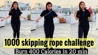 1000 skipping rope challenge SKIPPING ROPE FOR WEIGHT LOSS  Azra Khan Fitness [upl. by Alohcin866]