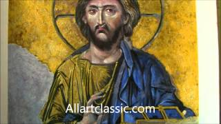 Jesus Christ Pantocrator  Religios Painting on Allartclassic [upl. by Anayet]