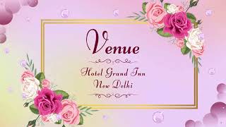 Pink Floral Indian Wedding Invitation [upl. by Aicened]