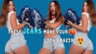 BEST TIGHT Jeans Haul for your PEACH [upl. by Direj901]