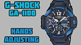 Casio GShock GA1100 Hands Alignment Adjusting  Time Setting  SolimBD  Watch Repair Channel [upl. by Notnroht455]