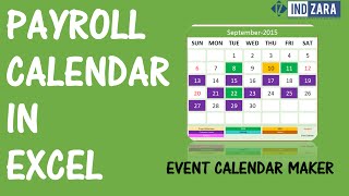 Payroll Calendar using Event Calendar Maker Excel Template [upl. by Haseena]