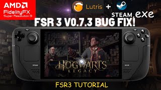 STEAM DECK FSR 3 HOGWARTS LEGACY TUTORIAL LUTRIS QUACKED FSR 3 HOGWARTS LEGACY [upl. by Jennie]