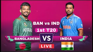 Bangladesh vs India 1st t20  Live Cricket Match Today  BAN vs IND Live Match Today  BD Batting [upl. by Atiuqrahc525]