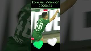 Goals vs yverdonsport1897 in 202324💚🤍⚽⚽😍  FCSGFan  youtubeshorts shorts [upl. by Cinom]