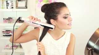 How to Straighten Your Hair with a Hair Straightener  Flat Iron [upl. by Avin]