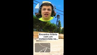 Encontro hilário com um motociclista no GTA R [upl. by Fleta]