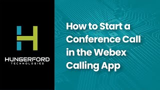 How to Start a Conference Call in the Webex Calling App [upl. by Ettenim]