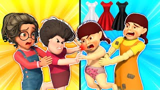 Scary Teacher 3D vs Squid Game Baby Dresses Style Beautiful Nice Or Error 5 Times Challenge [upl. by Halak366]