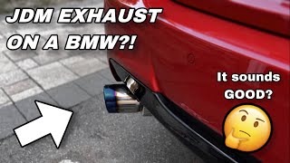 Putting a JDM Exhaust on a BMW E90 HKS Exhaust install HUGE Single Exit 🤯 [upl. by Phila703]