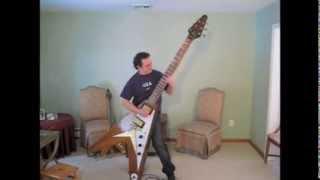 Munsters Theme Song on The Giant Flying V Guitar [upl. by Jacquelin125]