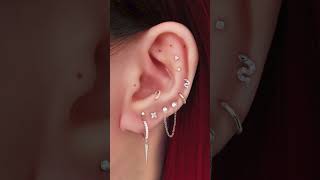 Edgy Cartilage Ear Piercing Curation Ideas for Women with Silver Helix Earrings [upl. by Anor]