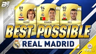 BEST POSSIBLE REAL MADRID TEAM w RONALDO AND BALE  FIFA 17 [upl. by Coates809]