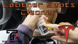 TOPABYTE White Leather Cleaner for my Tesla seats [upl. by Aroc]