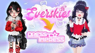 Only Using EVERSKIES OUTFITS In DRESS To IMPRESS ROBLOX [upl. by Klaus]