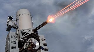 US Extremely Powerful CIWS Phalanx Live Fire Test in Middle of the Ocean [upl. by Gaspard]