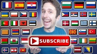 How To Say quotSUBSCRIBEquot In 40 Different Languages [upl. by Eelanej]