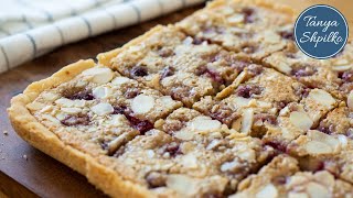 Английский Тарт 1860 года с Малиной и Миндалем  British Bakewell Tart Recipe [upl. by Arateehc618]