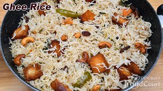 Ghee Rice Recipe Quick Lunch Recipe Neychoru Ghee Pulao [upl. by Irrehc246]