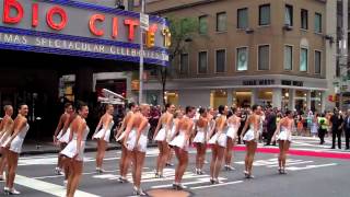 Christmas in August The Rockettes performing on Sixth Avenue NYC this morning [upl. by Lodmilla]