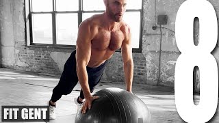 8 STABILITY BALL CHEST EXERCISES  FROM BEGINNER TO ADVANCED [upl. by Gelb]