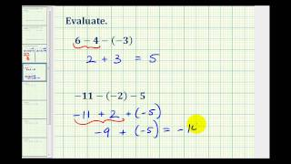 Ex 1 Evaluate Expressions Involving Integer Subtraction [upl. by Sibylla]