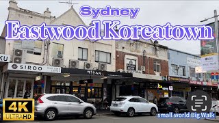 4 K Sydney Eastwood Koreatown Walk for authentic Korean food [upl. by Carvey]