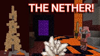 Going to The Nether Cubecraft Skyblock Ep 11 [upl. by Shifra]