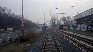 Tramvaje OSTRAVA Linka 1 Dubina  Hlavní nádraží [upl. by Ahsiekrats938]