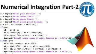 Numerical Integration using Gaussian Quadrature Family with MATLAB code [upl. by Phillida]