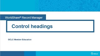 Control headings in Record Manager [upl. by Weatherley]