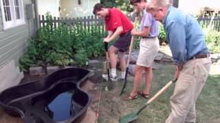 How to Make a Pond with a Preformed Pond Liner [upl. by Ynaffet]