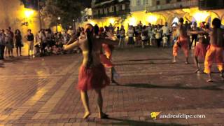 Dance group preforms quotMapalequot in Cartagena Colombia  Grupo de danza en Cartagena Baila el mapalé [upl. by Jonah]