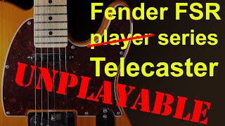 Fender player Telecaster unboxing amp review Fender player series FSR Tele [upl. by Ertemed]