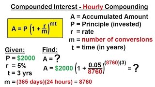 Business Math  Finance Math 6 of 30 Compound Interest  Hourly Compounding [upl. by Ashely455]