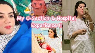 CSection Experience Vlog 😧 My hospital experience  Spinal Or General Anaesthesia  Baby Bag [upl. by Suidaht]